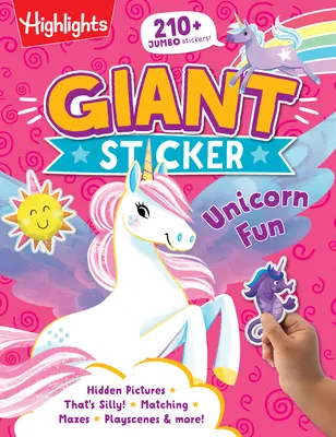Obří samolepka jednorožce Zábava - Giant Sticker Unicorn Fun