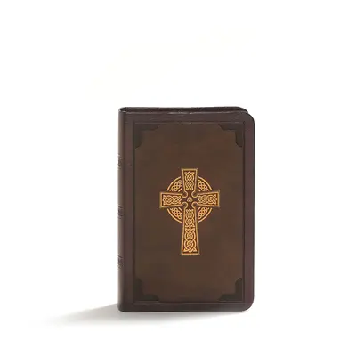 Kompaktní referenční bible KJV s velkým výtiskem, Keltský kříž, hnědá Leathertouch - KJV Large Print Compact Reference Bible, Celtic Cross Brown Leathertouch