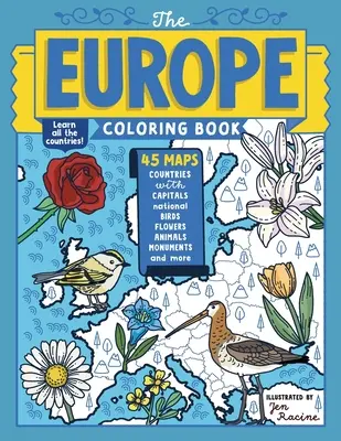 Omalovánky o Evropě: 45 map s hlavními městy a státními symboly - The Europe Coloring Book: 45 Maps with Capitals and National Symbols