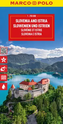 Slovinsko a Istrie Mapa Marco Polo - Slovenia and Istria Marco Polo Map