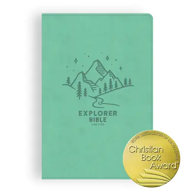 CSB Explorer Bible for Kids, Light Teal Mountains Leathertouch: Běžná kniha s rukopisem, černá barva, hnědá barva. - CSB Explorer Bible for Kids, Light Teal Mountains Leathertouch: Placing God's Word in the Middle of God's World