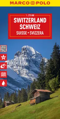 Švýcarsko Marco Polo mapa - Switzerland Marco Polo Map