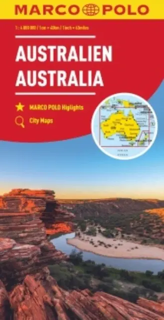 Austrálie Marco Polo Mapa - Australia Marco Polo Map