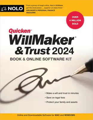 Quicken Willmaker & Trust 2024: Kniha a sada online softwaru - Quicken Willmaker & Trust 2024: Book & Online Software Kit