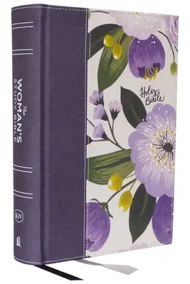 Kjv, The Woman's Study Bible, Purple Floral Cloth Over Board, Red Letter, Full-Color Edition, Comfort Print: Studijní bible pro ženy, fialové květinové plátno nad deskami, červené písmo, celobarevné vydání, komfortní tisk: Přijímání Boží pravdy pro rovnováhu, naději, - Kjv, the Woman's Study Bible, Purple Floral Cloth Over Board, Red Letter, Full-Color Edition, Comfort Print: Receiving God's Truth for Balance, Hope,
