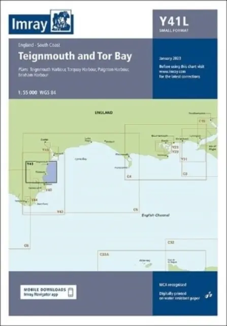 Imray Chart Y41 - Laminated Teignmouth and Tor Bay