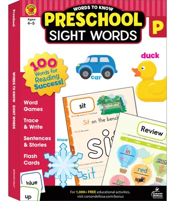 Slovíčka, která je třeba znát Sight Words, Grade Preschool (Předškolní třída) - Words to Know Sight Words, Grade Preschool