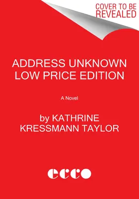 Adresa neznámá Levné vydání - Address Unknown Low Price Edition