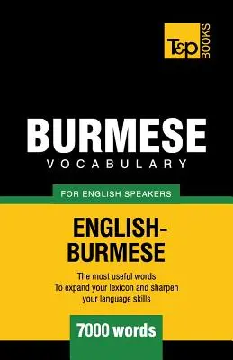 Barmský slovník pro anglicky mluvící - 7000 slovíček - Burmese vocabulary for English speakers - 7000 words