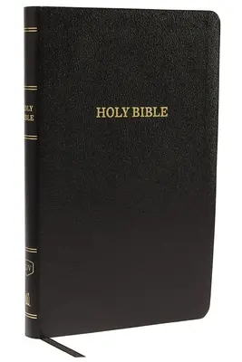 KJV, referenční bible, tenká linka, kožený vzhled, černá, edice s červeným písmem - KJV, Thinline Reference Bible, Leather-Look, Black, Red Letter Edition