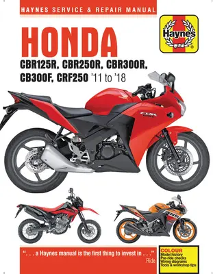 Honda Cbr125r, Cbr250r, Cbr300$, Cb300f & Crf250, '11 až '18: '11 až '18 - Honda Cbr125r, Cbr250r, Cbr300$, Cb300f & Crf250, '11 to '18: '11 to '18