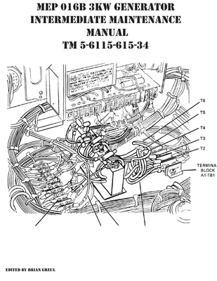 MEP 016B 3KW Generátor střední údržba Příručka TM 5-6115-615-34 - MEP 016B 3KW Generator Intermediate Maintenance Manual TM 5-6115-615-34