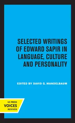 Vybrané spisy Edwarda Sapira z oblasti jazyka, kultury a osobnosti - Selected Writings of Edward Sapir in Language, Culture and Personality