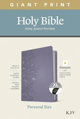 Bible KJV Personal Size Giant Print, Filament Enabled Edition (Leatherlike, Peony Lavender, Indexed) - KJV Personal Size Giant Print Bible, Filament Enabled Edition (Leatherlike, Peony Lavender, Indexed)