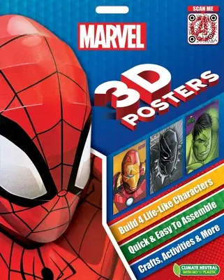 Plakáty Marvel 3D: Snadné a rychlé sestavení realistických postaviček, řemesla, aktivity a další aktivity - Marvel 3D Posters: Quick & Easy to Assemble Life-Like Characters, Plus Crafts, Activities, and More