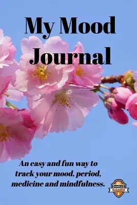 Můj deník nálady, Sakura BW (6 měsíců): Nálada, perioda a léky s omalovánkami pro všímavost. - My Mood Journal, Sakura BW (6 Months): Mood, period and medicine tracker with mindfulness colouring pages