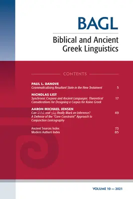 Biblická a starořecká lingvistika, svazek 10 - Biblical and Ancient Greek Linguistics, Volume 10