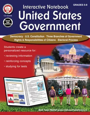 Interaktivní sešit: Vláda Spojených států amerických, 5.-8. třída - Interactive Notebook: United States Government Resource Book, Grades 5 - 8