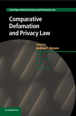 Srovnávací právo pomluvy a soukromí - Comparative Defamation and Privacy Law