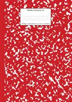 Mramorový zápisník A4: Červený mramorový deník s vysokoškolskými linkovanými listy - Marble Notebook A4: Red Marble College Ruled Journal