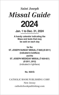 Průvodce misálem 2024 - Missal Guide 2024