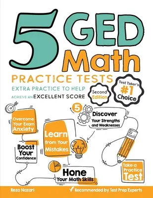 5 cvičných testů z matematiky pro GED: Nejúčinnější cvičení pro dosažení vynikajícího skóre v testu GAT: nejnovější praktické cvičení, které pomůže dosáhnout vynikajícího skóre - 5 GED Math Practice Tests: Extra Practice to Help Achieve an Excellent Score