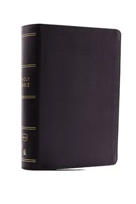 NKJV, Kompaktní jednosloupcová referenční bible, pravá kůže, černá, vydání s červenými písmeny, pohodlný tisk - NKJV, Compact Single-Column Reference Bible, Genuine Leather, Black, Red Letter Edition, Comfort Print