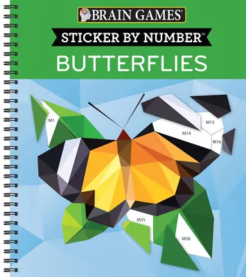 Hry na mozek - Samolepky podle čísel: Motýli (28 obrázků k nalepení) - Brain Games - Sticker by Number: Butterflies (28 Images to Sticker)