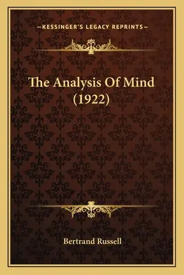 Analýza mysli (1922) - The Analysis Of Mind (1922)