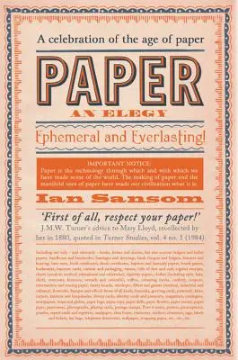 Papír: An Elegy - Paper: An Elegy