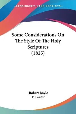 Některé úvahy o stylu Písma svatého (1825) - Some Considerations On The Style Of The Holy Scriptures (1825)