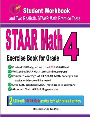 STAAR Math Exercise Book for Grade 4: Studentský pracovní sešit a dva realistické testy STAAR Math - STAAR Math Exercise Book for Grade 4: Student Workbook and Two Realistic STAAR Math Tests