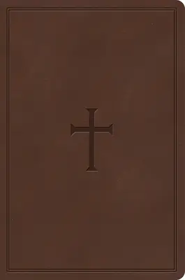 CSB Giant Print Reference Bible, Brown Leathertouch, Indexed