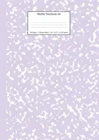 Mramorový zápisník A4: fialový deník s linkovanými listy (Lilac Purple College Ruled Journal) - Marble Notebook A4: Lilac Purple College Ruled Journal