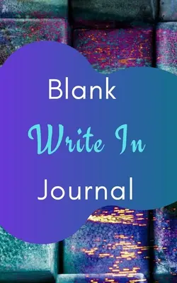 Prázdný deník pro psaní (fialově modrý abstraktní obal) - Blank Write In Journal (Purple Blue Abstract Art Cover)