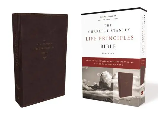 Nkjv, Charles F. Stanley Life Principles Bible, 2. vydání, kožená měkká vazba, burgundská barva, pohodlný tisk: Růst v poznání a pochopení Boha skrze modlitbu. - Nkjv, Charles F. Stanley Life Principles Bible, 2nd Edition, Leathersoft, Burgundy, Comfort Print: Growing in Knowledge and Understanding of God Throu