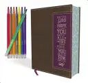 Niv, dárková sada Bible s krásnými slovy a 8 tužkami k vybarvení, kožená, hnědá: stovky veršů k vybarvení - Niv, Beautiful Word Coloring Bible and 8-Pencil Gift Set, Leathersoft, Brown: Hundreds of Verses to Color