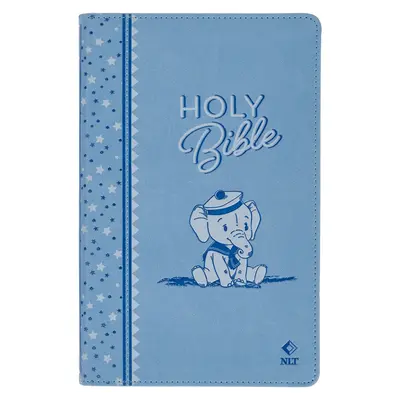 NLT Keepsake Bible svatá pro chlapce na křest, Nový živý překlad, modrá barva - NLT Keepsake Holy Bible for Baby Boys Baptism Easter, New Living Translation, Blue
