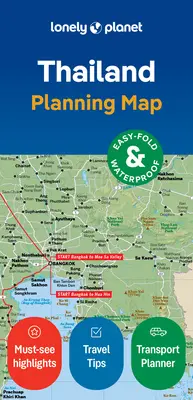 Lonely Planet Thajsko Plánovací mapa - Lonely Planet Thailand Planning Map