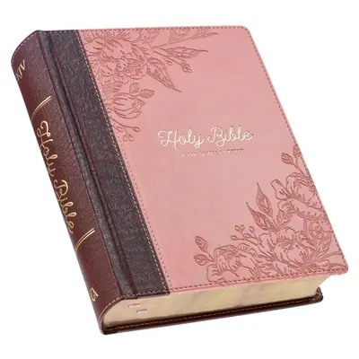 Bible svatá KJV, Bible na poznámky, tvrdá vazba z umělé kůže - verze krále Jakuba, hnědá/růžová - KJV Holy Bible, Note-Taking Bible, Faux Leather Hardcover - King James Version, Brown/Pink