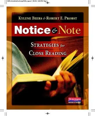Všimněte si a poznamenejte: Strategie pro pozorné čtení - Notice & Note: Strategies for Close Reading