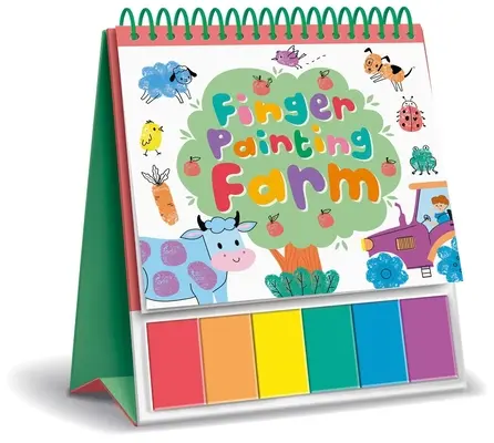 Finger Painting Farm: Omalovánky na plátno se 6 barvami - Finger Painting Farm: Easel Coloring Book with 6 Paints