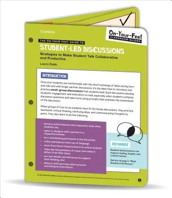 Průvodce diskuzemi vedenými studenty na vlastní kůži: Strategie, jak učinit diskuse studentů kolaborativními a produktivními. - The On-Your-Feet Guide to Student-Led Discussions: Strategies to Make Student Talk Collaborative and Productive
