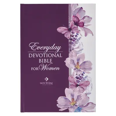 NLT Bible svatá Bible pro každodenní zbožnost pro ženy New Living Translation, fialová s květinovým potiskem - NLT Holy Bible Everyday Devotional Bible for Women New Living Translation, Purple Floral Printed