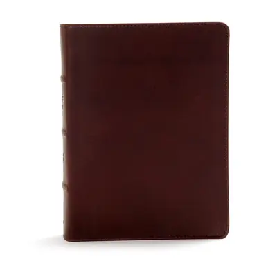 Studijní bible CSB, hnědá pravá kůže, indexovaná: Červené písmo, studijní poznámky a komentář, ilustrace, značkovací páska, šitá vazba, snadno čitelná bibl. - CSB Study Bible, Brown Genuine Leather, Indexed: Red Letter, Study Notes and Commentary, Illustrations, Ribbon Marker, Sewn Binding, Easy-To-Read Bibl