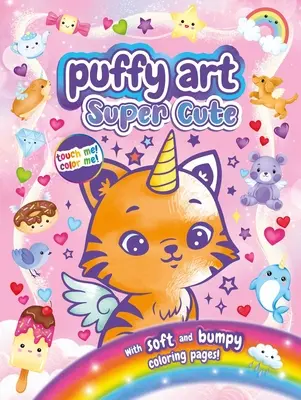 Super roztomilé nadýchané umění: Knížka omalovánek na dotek - Super Cute Puffy Art: Touch and Feel Coloring Book