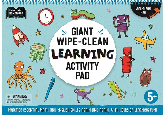 Giant Wipe-Clean Learning Activity Pack: Stírací balíček: Procvičte si základní matematické a anglické dovednosti a užijte si spoustu zábavy při učení! 5+ - Giant Wipe-Clean Learning Activity Pack: Practice Essential Math and English Skills, with Hours of Learning Fun! 5+